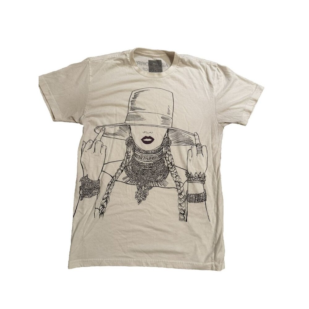 Beyonce Formation Tour Shirt Middle Finger Shirt White Small Rare I Ain’t Sorry